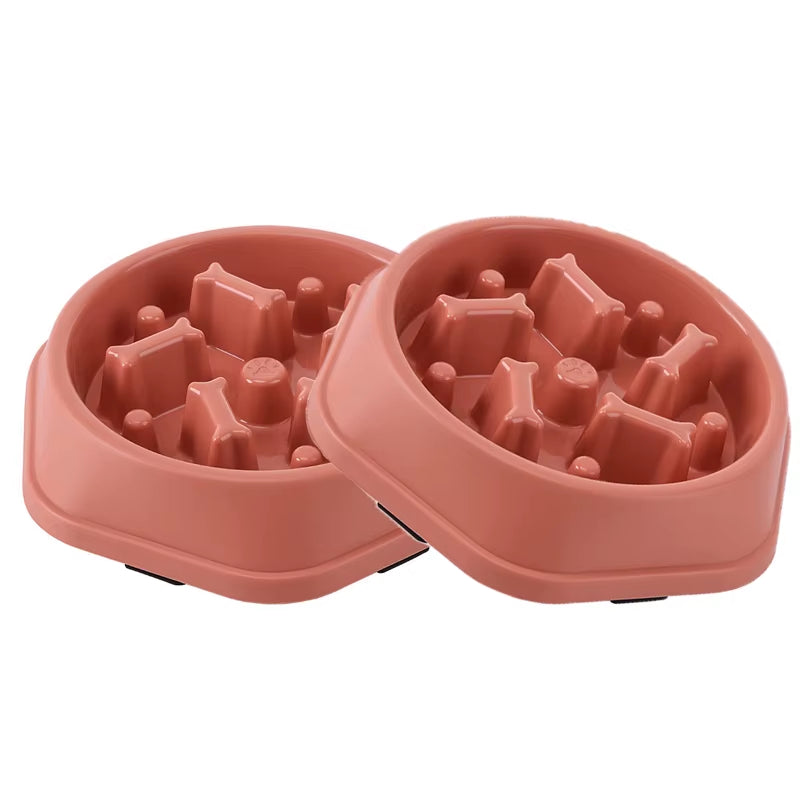 Slow Feeder Dog Bowl Anti-Choking Puppy Food Bowl Anti-Slip Pet Slow Eating Dog Dishes Puzzle Feeders for Dogs Small Medium
