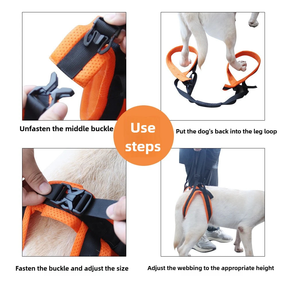 Adjustable Dog Lift Harness Sling for Dogs Hind Leg Support Soft Lift Rehab for Weak Rear Legs Helps Senior Injured Disabled Dog
