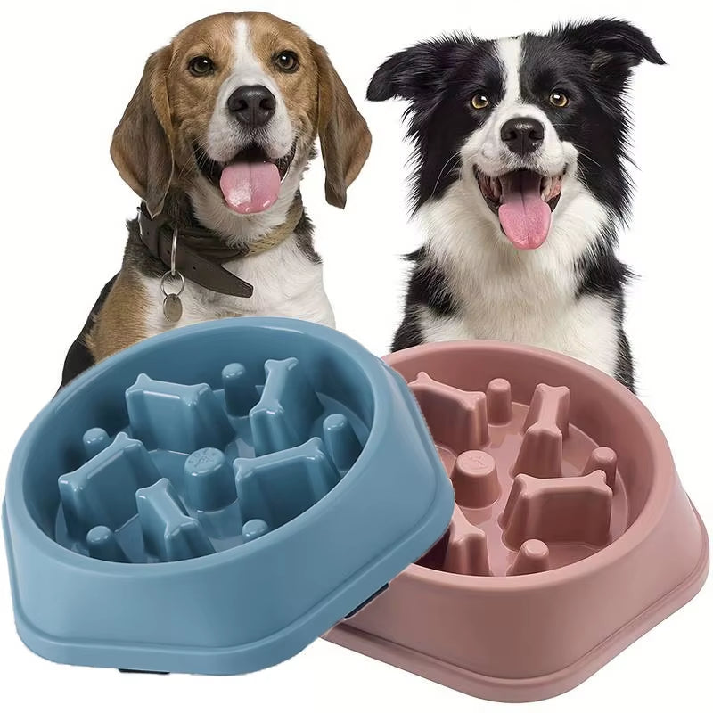 Slow Feeder Dog Bowl Anti-Choking Puppy Food Bowl Anti-Slip Pet Slow Eating Dog Dishes Puzzle Feeders for Dogs Small Medium