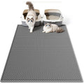 Cat Litter Mat, Honeycomb Double Layer Design, EVA Pad for Litter Box, Traps Urine & Scatter, Easy Clean Non-Slip Mat, Reduce Wa