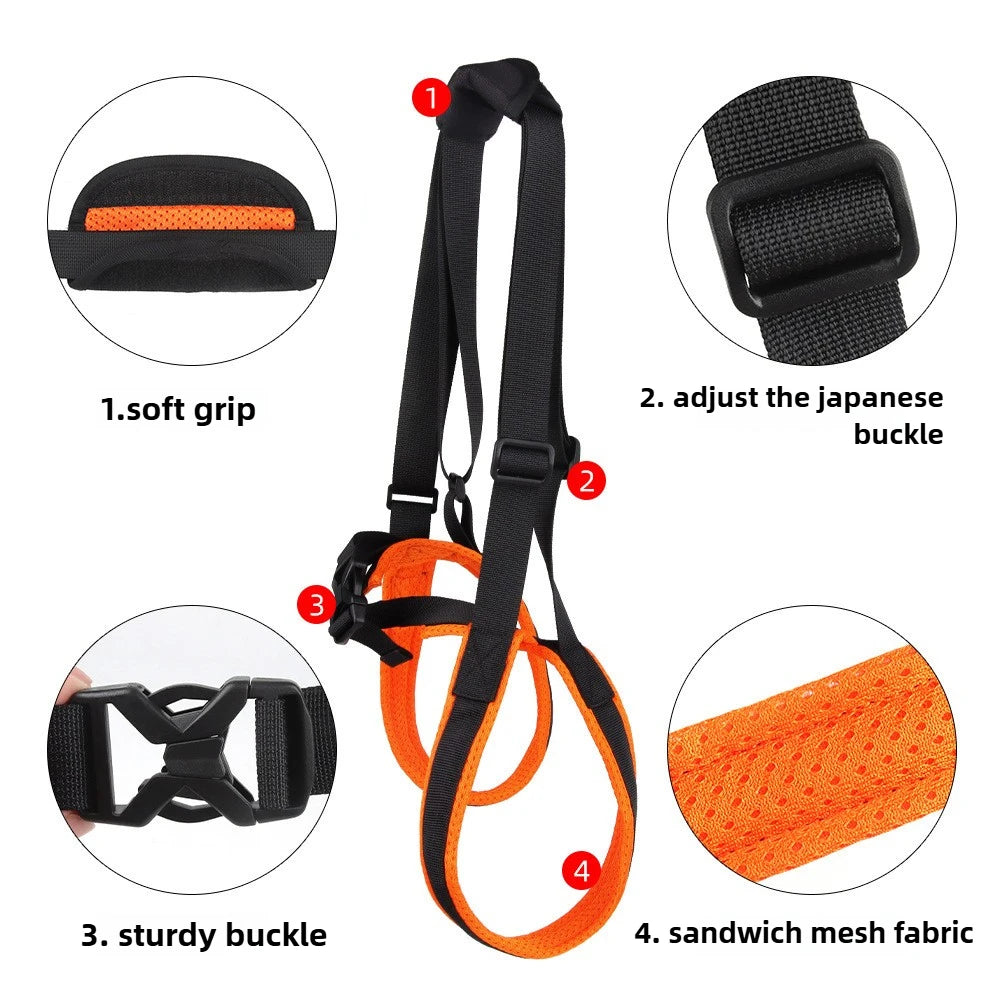 Adjustable Dog Lift Harness Sling for Dogs Hind Leg Support Soft Lift Rehab for Weak Rear Legs Helps Senior Injured Disabled Dog