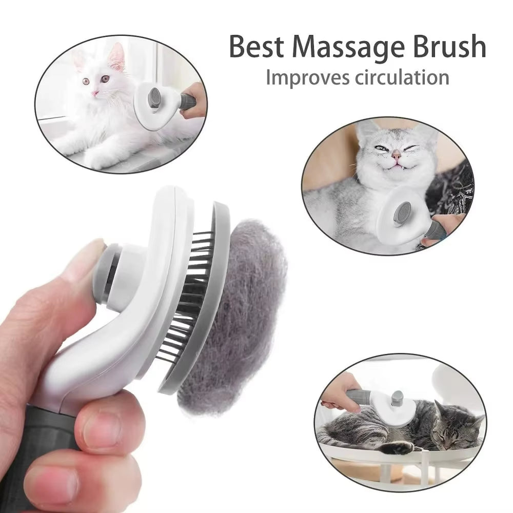 Self-Cleaning Pet Hair Remove Comb Cat Slicker Brush Pet Hair Removal Comb for Cats Grooming Brushes Dog Combs Cat Accessories